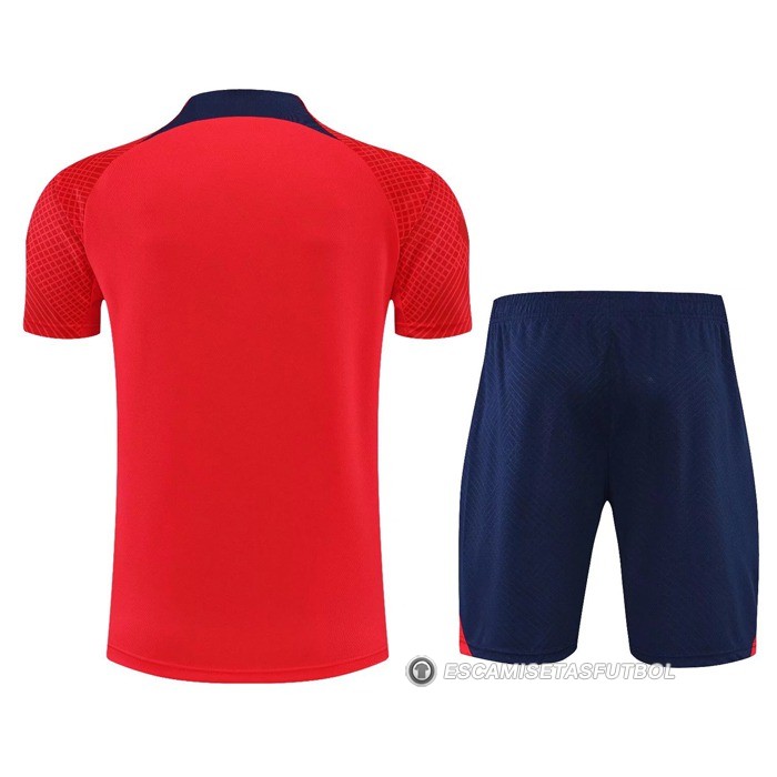 Chandal del Atletico Madrid Manga Corta 22-23 Rojo - Pantalon Corto